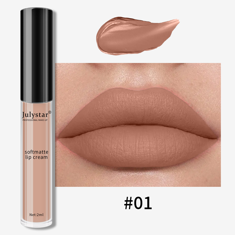 European and American cross-border water mist matte liquid lipstick for women's Christmas makeup, moisturizing and long-lasting, non-stick cup lip gloss and lip gloss wholesale undefined