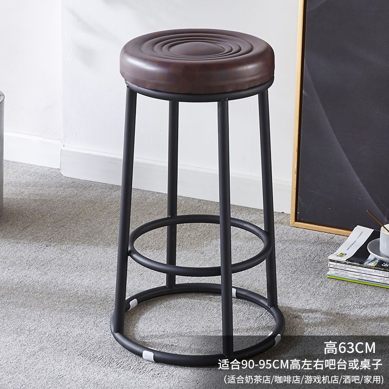 高脚登子轻奢酒吧椅咖啡厅手机店前台高凳子游戏厅凳子吧台