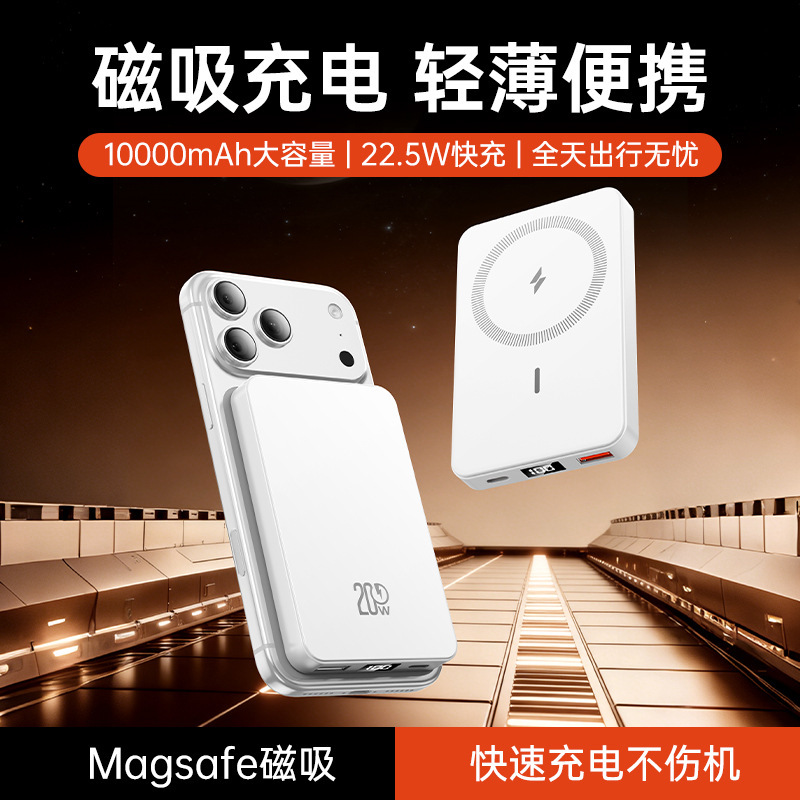 Cross-Border Magnetic Wireless Power Bank Magsafe 20000Mah Mobile Power Supply Apple Fast Charging Power Bank