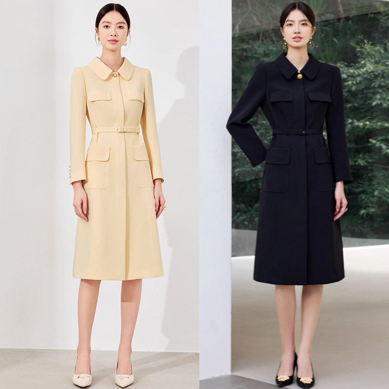 Aishangchen Long-Sleeved Dress for Women in Autum Formal Occasions, Dignified and Elegant Professional Wear, Elegant Work Clothing Suit Skirt Ol