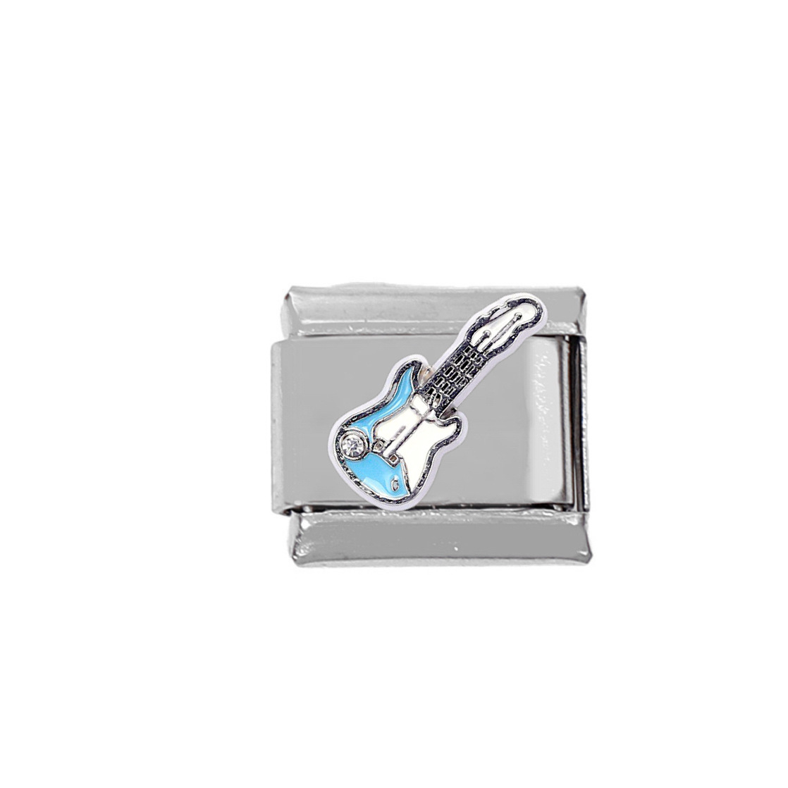 5 Pièces/Paquet 9*10mm Acier Inoxydable 304 Zircon Guitare Remarques Brillant Perles display picture 8