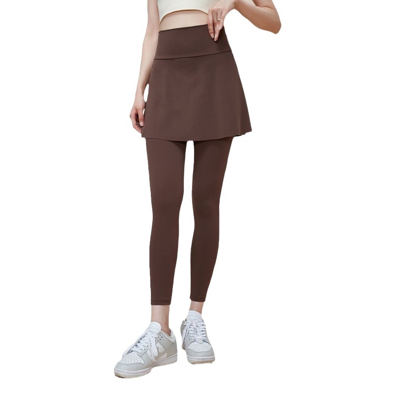 【Precio fijo】Pantalones deportivos de cintura alta para correr, de alta elasticidad, sensación de ligereza, de secado rápido, adelgazantes, dos en uno image 1
