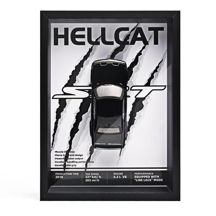 Pintura colgante tridimensional, modelo de coche de aleación, decoración exquisita de alta gama, decoración de pared para el hogar, decoración de modelo de regalo para niño con luz, transfronterizo