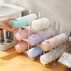 Water Cup Organizer Multi-layer Transparent Desktop Creative Stackable Cup Rack Home Cabinet Insulated Cup Storage Shelf