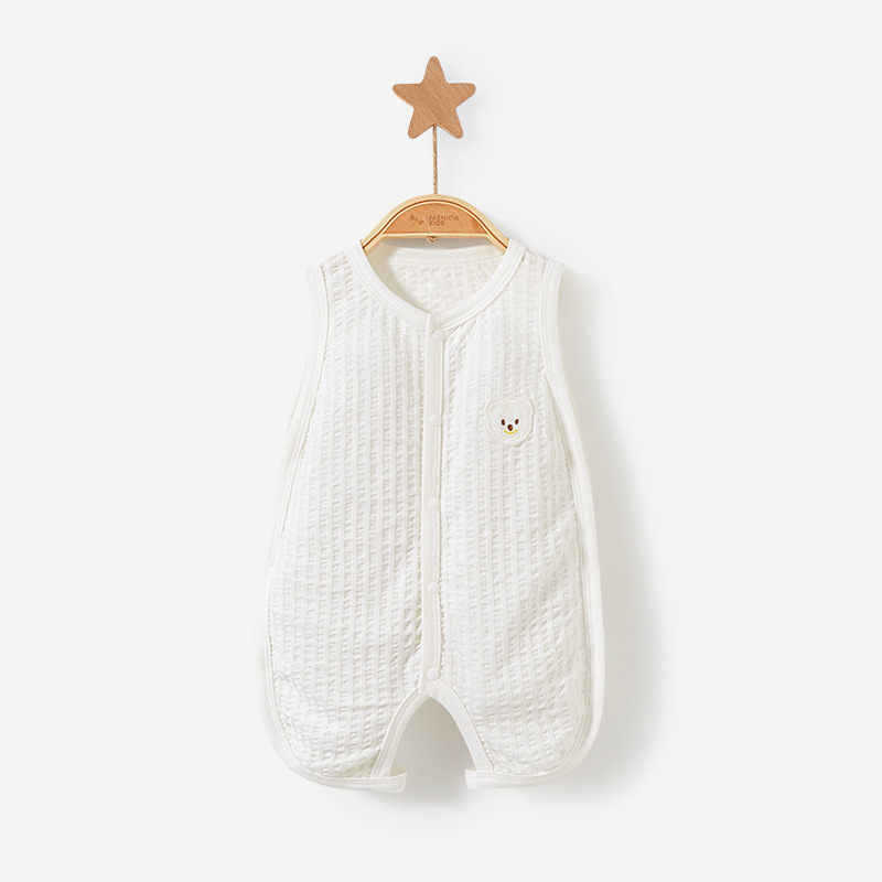 Bebé mono verano bebé recién nacido algodón fino mameluco hombres y mujeres chaleco sin mangas pipa ropa bebé ropa de verano image 10