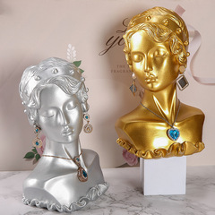 樹脂ネックレスイヤリング展示棚人像ジュエリーモデル掛け棚樹脂イヤリング創意芸術品展示撮影