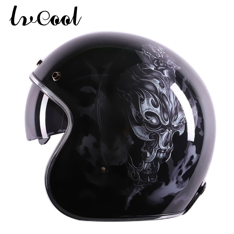 Casco de Motocicleta con Certificación 3C, Exportación de Fábrica, Casco de Seguridad DOT, Estilo Retro, Material ABS