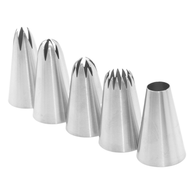 Pastry nozzle 5-piece baking supplies suit cross-border hot 304 stainless steel medium