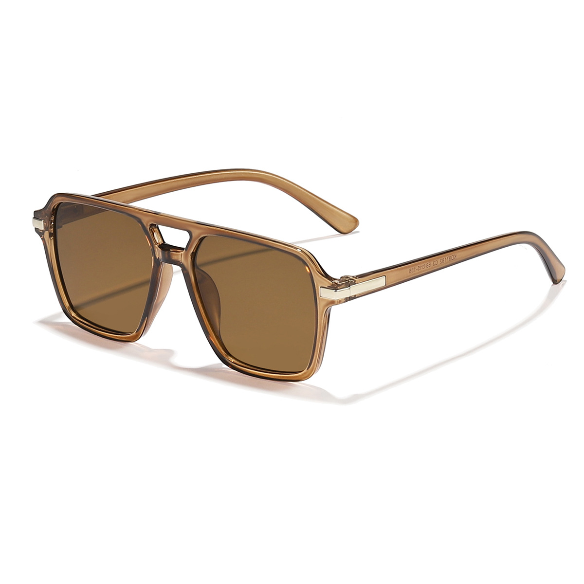 2024 nuevas gafas de sol piloto de marco cuadrado de doble viga europeas y americanas para hombres, gafas de sol ligeras de conducción al aire libre con protección UV