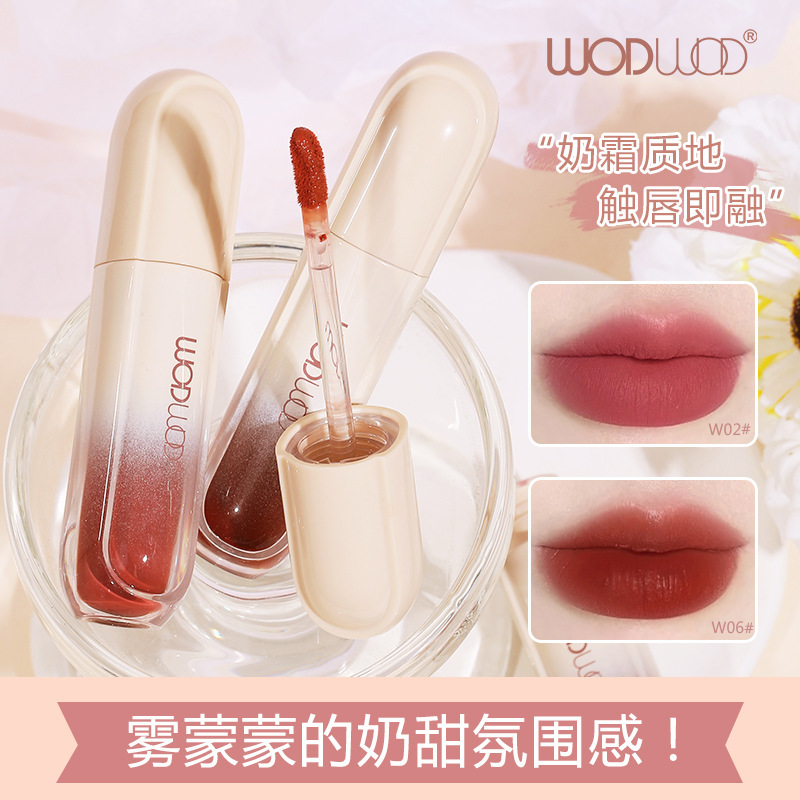 WODWOD Velvet Mist Light Cream Lip Glaze Velvet Mist Matte Low Saturation Pseudo Plain Student Parity Lipstick WODWOD Velvet Mist Light Cream Lip Glaze Velvet Mist Matte Low Saturation Pseudo Plain Student Parity Lipstick