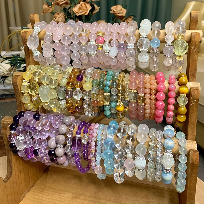 Personalized Versatile High-End Maillard-Style Jewelry, Chinese-Style Natural Yellow Tiger Eye Stone and Glass Vintage Beaded Bracelet Personalized Versatile High-End Maillard-Style Jewelry, Chinese-Style Natural Yellow Tiger Eye Stone and Glass Vintage Beaded Bracelet
