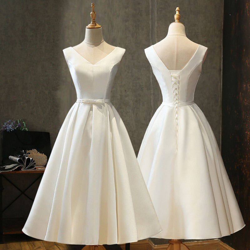 Short White Dress for Women, 2026 New Style, Elegant Socialite Graduation Party Dress, Light Wedding Dress for Engagement Photoshoot Short White Dress for Women, 2026 New Style, Elegant Socialite Graduation Party Dress, Light Wedding Dress for Engagement Photoshoot