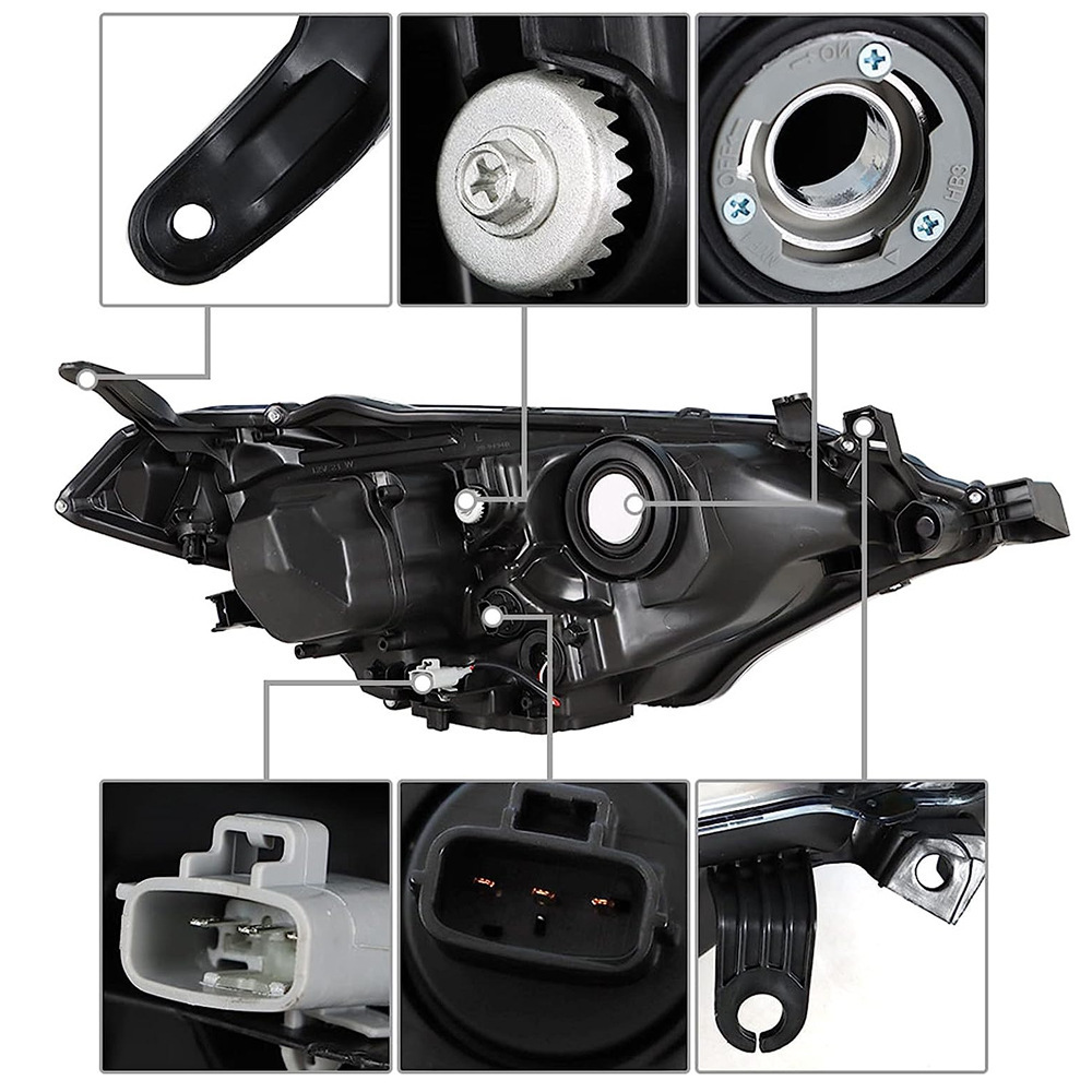 Aplicable a 14 / 15 / 16 años de Toyota, semieconjunto de faro de carro, faro de carro, iluminación delantera