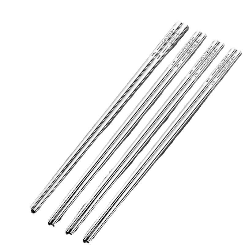 Antibacterial non-slip chopsticks stainless steel