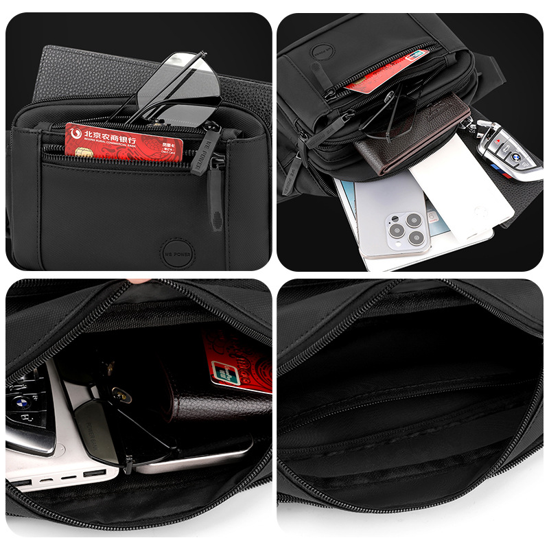 WEPOWER nuevo tipo de bolso de cintura al aire libre, bolso de cintura multipropósito, moda coreana, bolso de cintura casual para hombres, bolso de pecho