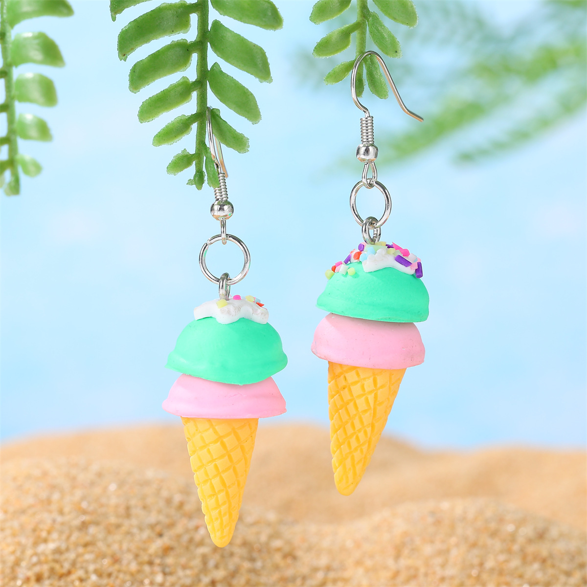 All Seasons Season 1 Pair Cute Classic Style Ice Cream Soft Clay Drop Earrings