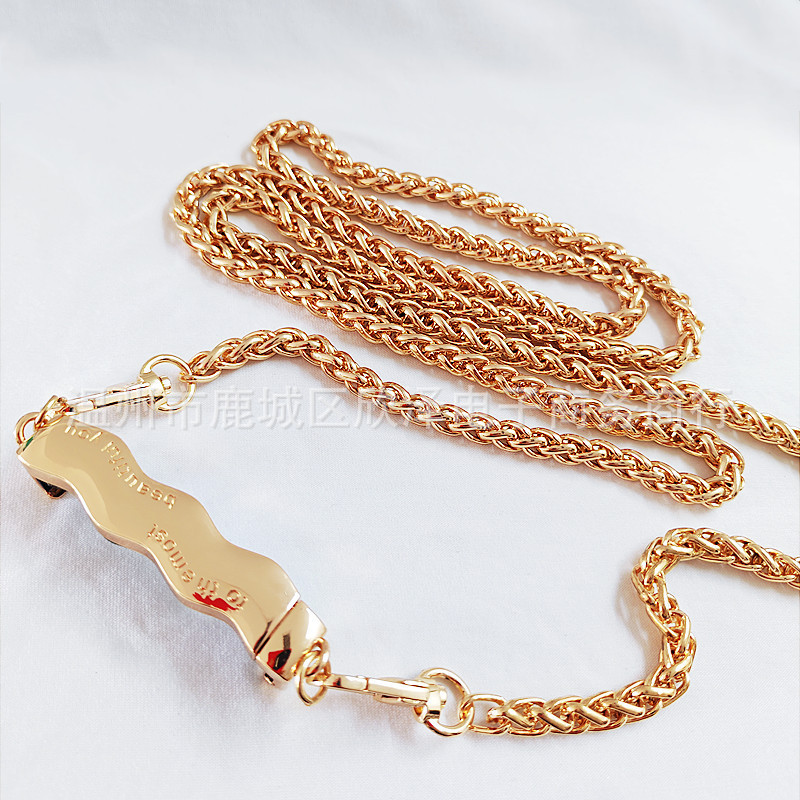 Metal Twist Chain Phone Chain Single Shoulder Crossbody Bag Chain Shoulder Strap with Buckle Phone Case Back Clip Chain Strap