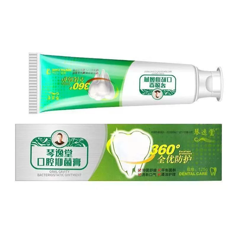 Аутентичная антибактериальная кремовая зубная паста Qinyitang для полости рта, 125 г, уход за свежестью дыхания, оптовая доставка