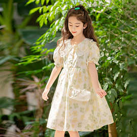 女童连衣裙夏季2024新款儿童连衣裙韩版夏装公主裙中大童装裙子