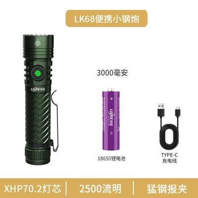 Led, Ultra-Bright 21700, UV fənərlər - green-with-1-section-18650