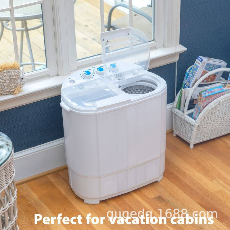 Double-Tub Washing Machine for Clothes, Fully Automatic, Small, Dormitory, Mini, Gift, Foreign Trade, Household, One-Piece Dropshipping