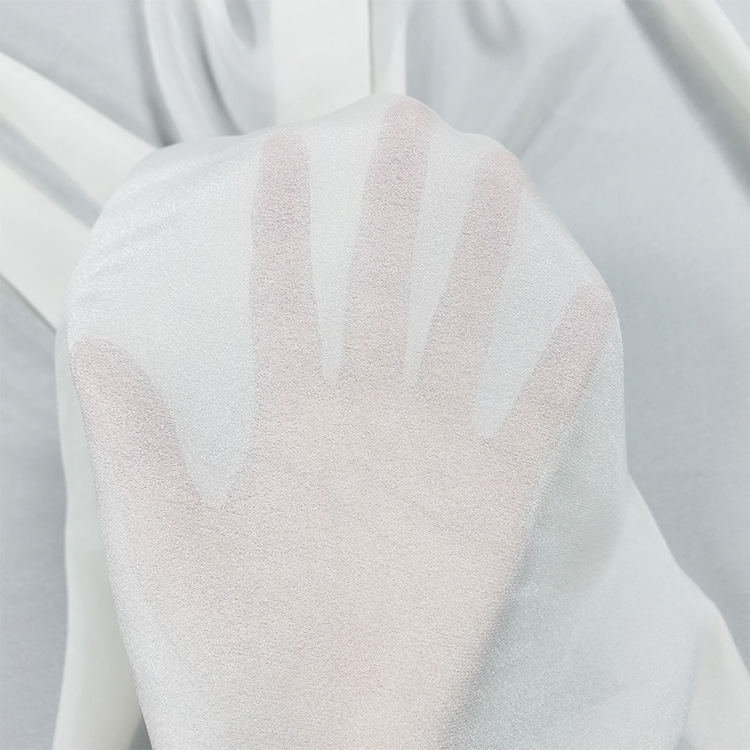 现货扬州纱欧根纱面料 亮光半透水晶缎面汉服国风连衣裙布料