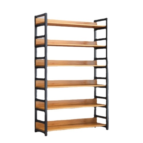 Bookshelf rack floor-standing simple living room storage rack iron room storage rack office display rack bookcase