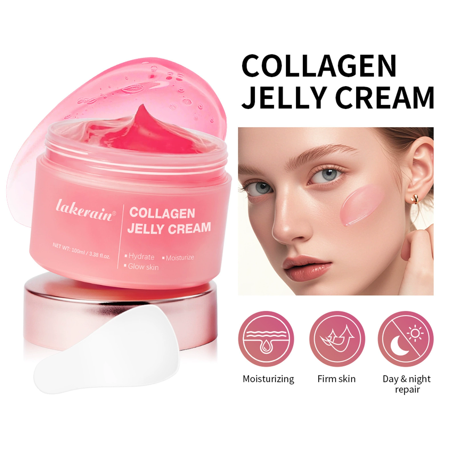 Lakerain Collagen Jelly Cream Трансграничный ниацинамидный гель Увлажняющий увлажняющий крем