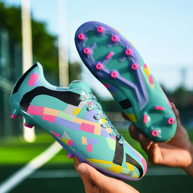 Scarpe da calcio basse transfrontaliere in erba sintetica TF, AG, in pelle, per uomo, donna, bambino, adolescente._voghion.com