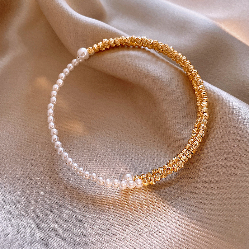 Plata par perla collar abierto verano Internet celebridad nuevo personalizado gargantilla collar temperamento collar al por mayor