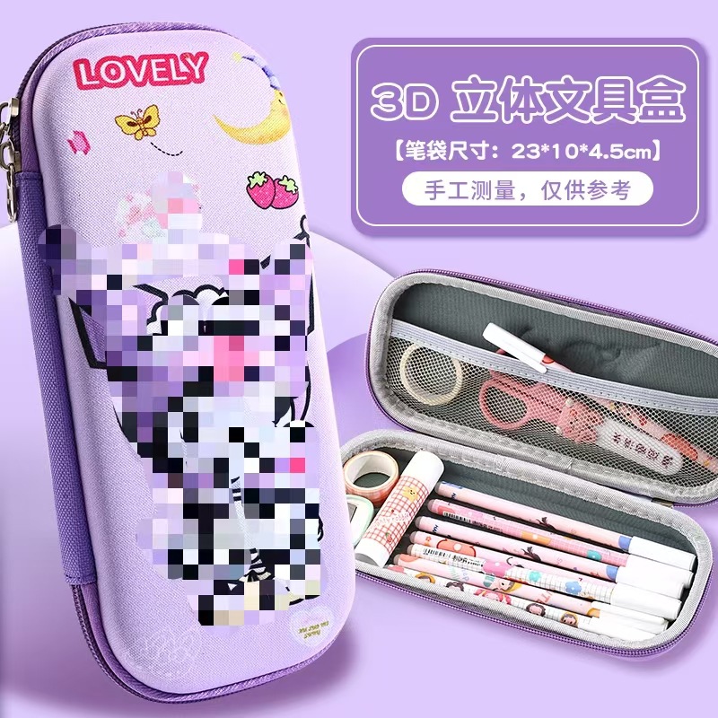 Caja de papelería 3D estudiantes de primaria bolsas de lápiz de alta capacidad caja de lápiz tridimensional nueva caja de lápiz EVA de dibujos animados al por mayor
