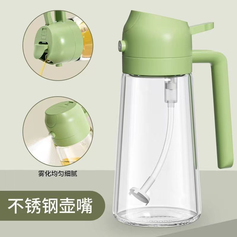 批发喷倒一体加厚玻璃油瓶透明油壶厨房家用喷油壶酱油醋瓶|undefined