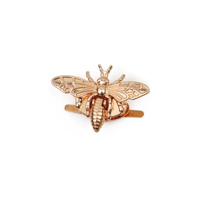 En stock metal abeja bloqueo bolso accesorios giro bloqueo fundición aleación de zinc abeja hardware bloqueo
