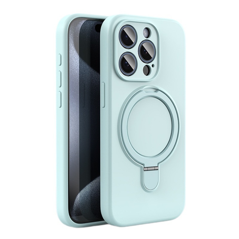 iPhone16promax携帯電話ケースに適した液体シリコーン磁気ホルダーアップル15オールインクルーシブレンズ保護カバー|undefined