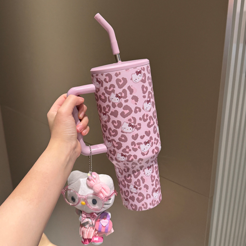 跨境亚马逊40oz大容量卡通保温杯子冰霸杯带手柄便携咖啡杯高颜值|undefined