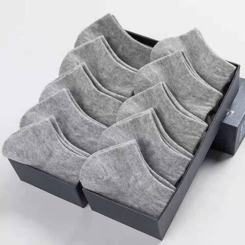 Men's Summer Solid Color Black White Gray Ship Socks for Men and Women, Universal Low Mouth Breathable Ankle Socks, Wholesale