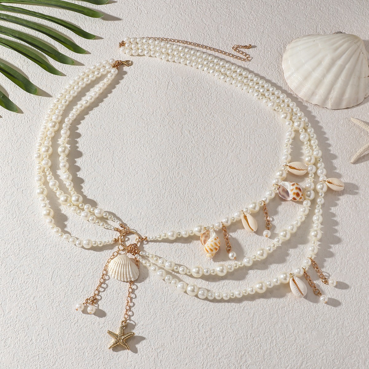 Women's Pearl Shell Waist Chain Body Chain For Beach Bikini_voghion.com