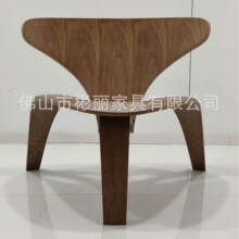 现代简约PK0 A设计师沙发椅意式玻璃钢贴木皮休闲椅创意艺术洽谈