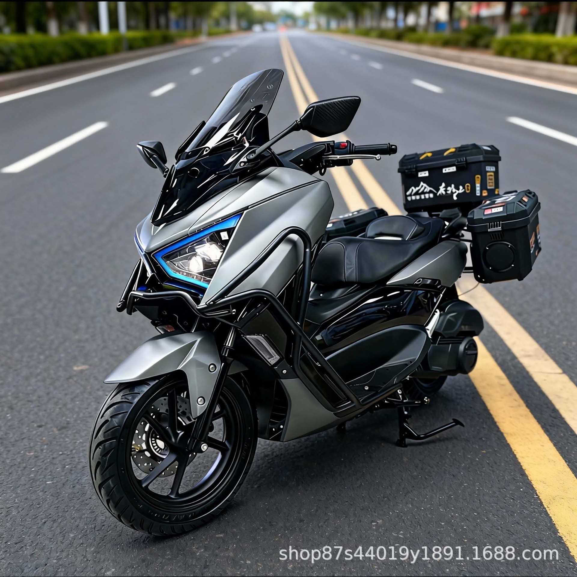 License-able Mengshi Four-Cylinder Cruiser Motorcycle, Majester Fuel-Saving Scooter, Brand New, National Standard IV, Electronic Fuel Injection