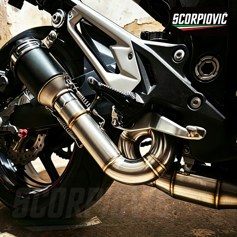 Motorcycle modification suitable for Z800 swing mid-section exhaust pipe SC Scorpio AR tail section silencer 2013-2016