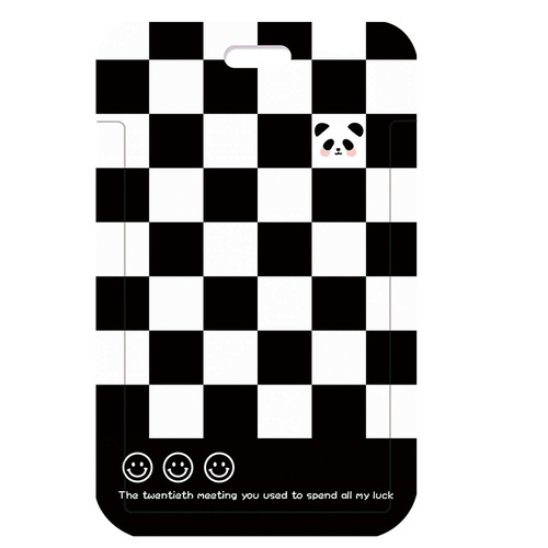 Cartoon Panda Card Holder Bus Card Protector Badge Student Campus Meal Card Bag Cute Keychain Lanyard Wholesale