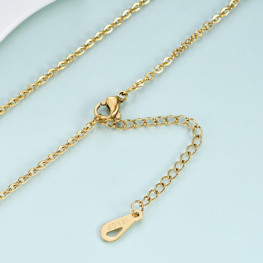 1 Piece Simple Style Heart Shape Titanium Steel Plating Pendant Necklace_colorza_5