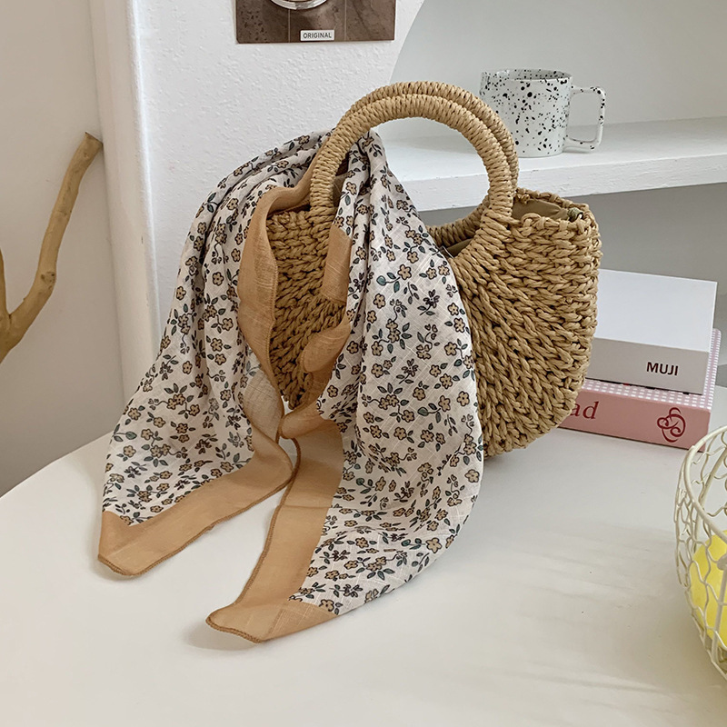 Cintas para el cabello, nueva impresión de letras coreanas, bufandas de seda, decoración profesional para mujeres, bufandas con bufandas cuadradas