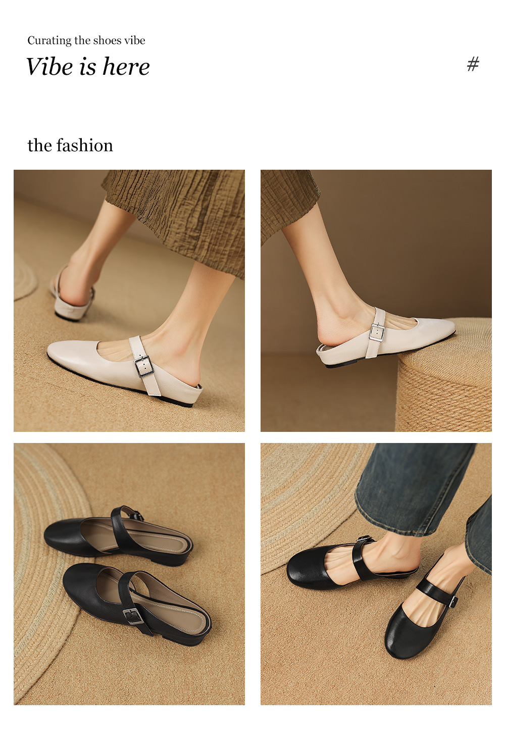 Sandal nữ quai chữ V đế bệt mũi tròn hở gót — đen chi tiết 1