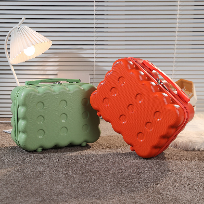 2024 nuevo estuche cosmético portátil de 14 pulgadas, equipaje pequeño, recuerdo femenino de dibujos animados, caja de almacenamiento, caja de regalo de embalaje al por mayor