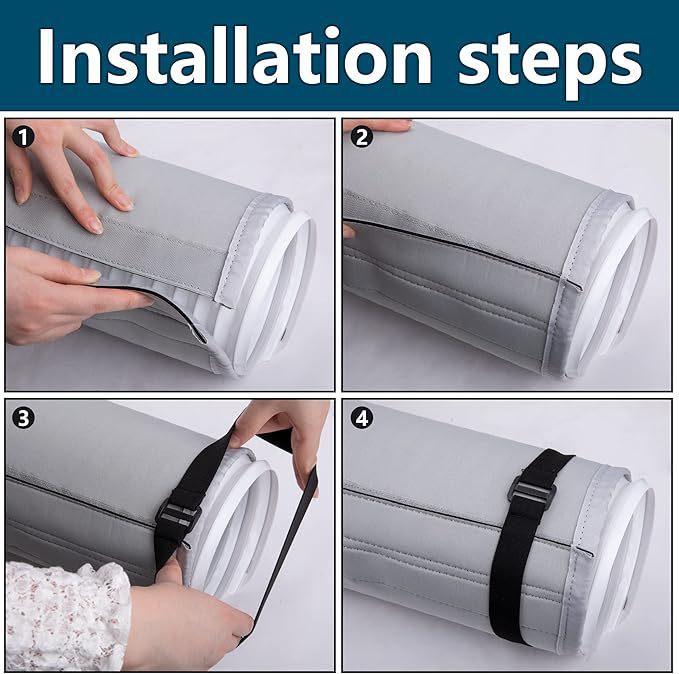 Portable air conditioner hose insulating sleeve pipe vent cover for hose thermal insulation sleeve with diameters 5 and 5.9 in 2