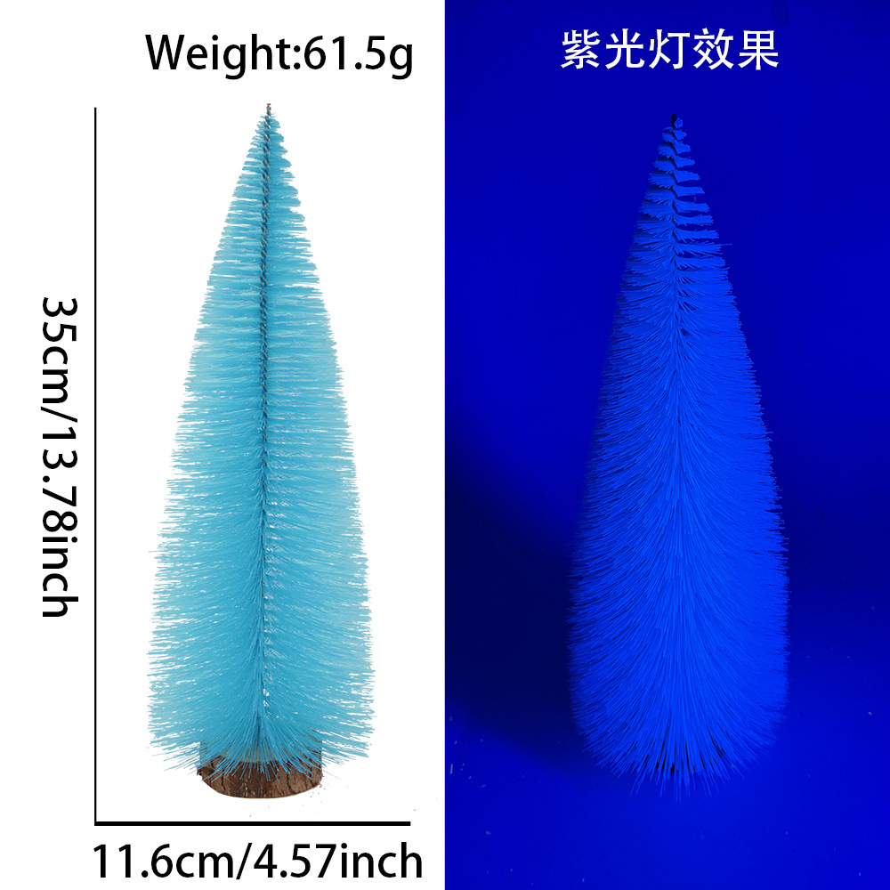 Amazonas mini árbol de Navidad fluorescente color pines de árbol de Navidad ventana decoración de escritorio imitación decoración de árbol pequeño
