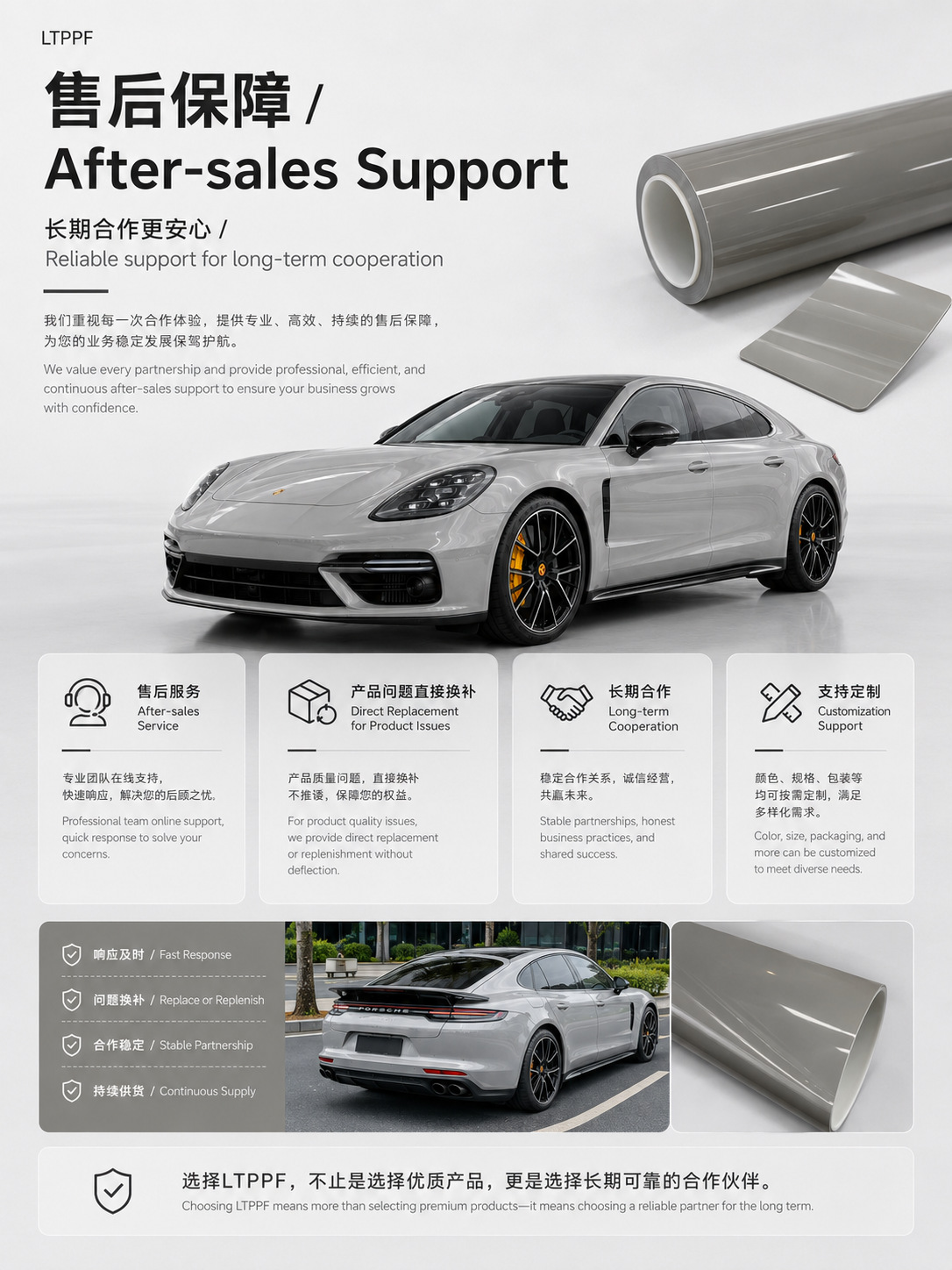 Tpu Colored Car Wrap, Porsche Gray Ppf Color Change Film, Pet Car Wrap Film, Source Factory Wholesale in Stock