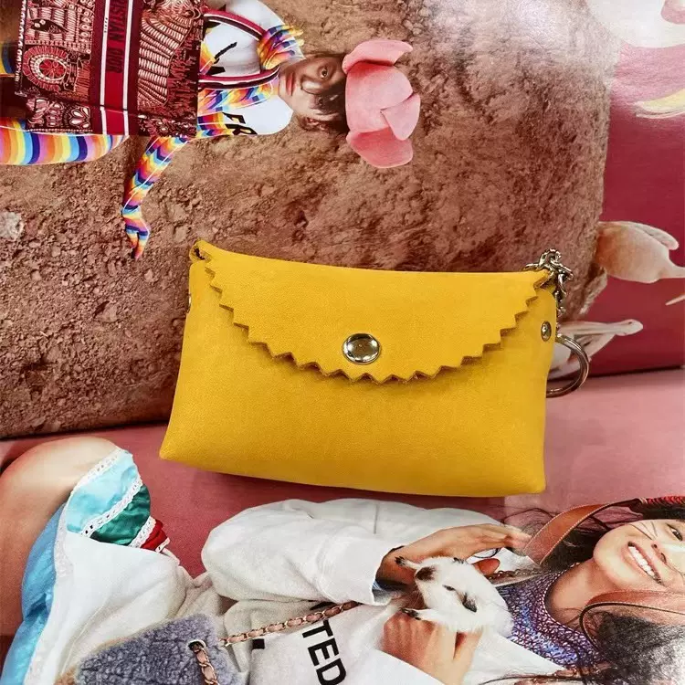 真皮小钱包女士零钱包2025韩版迷你硬币包小清新简约搭扣钥匙包女