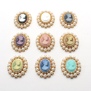 30*25MM�E�A�������^����ˮ����DIY�y��ɫ�Ͻ𻨱P�Ʒ荿����